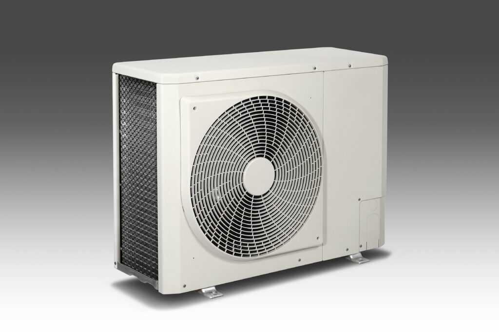 servicing an air conditioner, HVAC